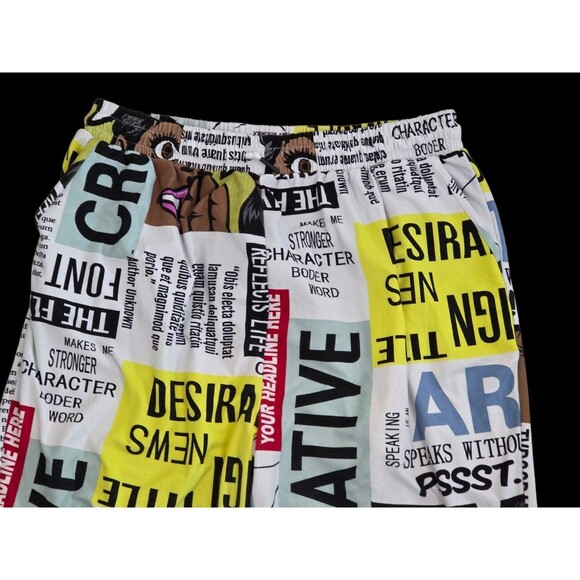 Fire & Fleur Women's 2XL Graphic Editors Journalists Advertising Joggers /Pants - Picture 2 of 16